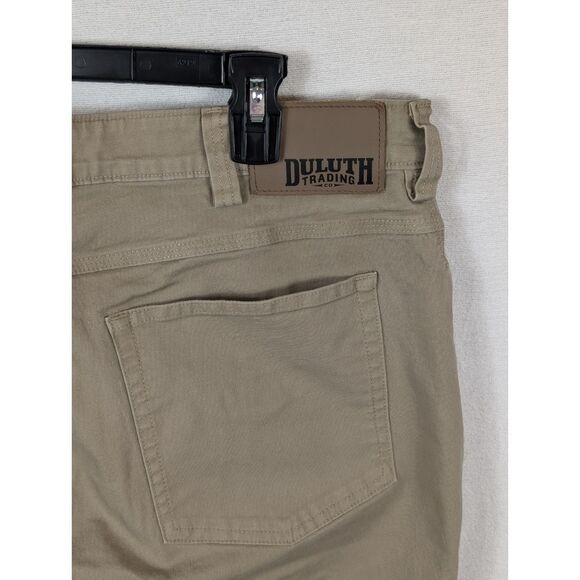 Duluth Trading Co Flex Fire Hose Relaxed Fit Pants Khaki Men's Size 36x34 - Picture 10 of 12